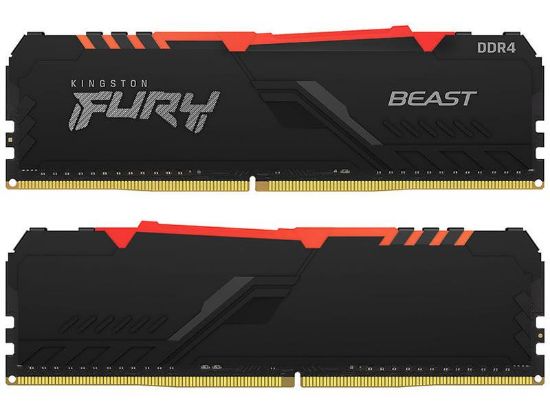  Зображення Пам'ять DDR4  32GB  3200MHz PC4-25600  (Kit of 2x16GB)  Kingston FURY Beast RGB) 